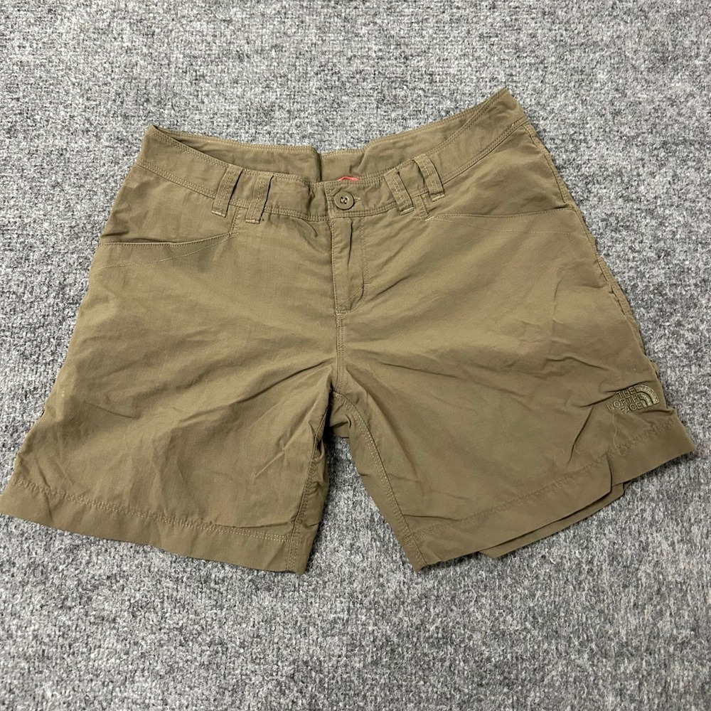 The North Face Shorts Womens Size 4 Brown Nylon Hiking Outdoor Cargo Casual